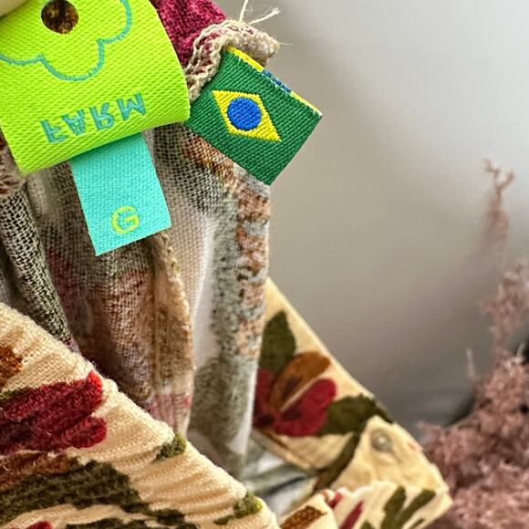 FARM RIO Linen Blend Handmade Tropical Ankle Pants Sz L $188 {J29} - Picture 5 of 6